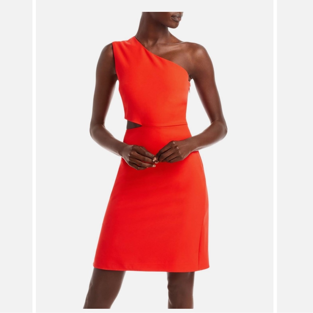 Sam Edelman Side Cut Out One-Shoulder Sheath Dress